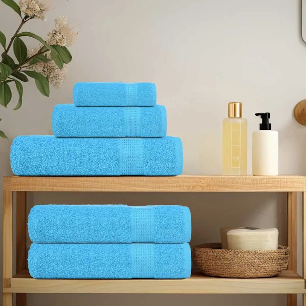 Asciugamani Bagno vidaXL Turchese Set 10pz 100x150cm Cotone 360g