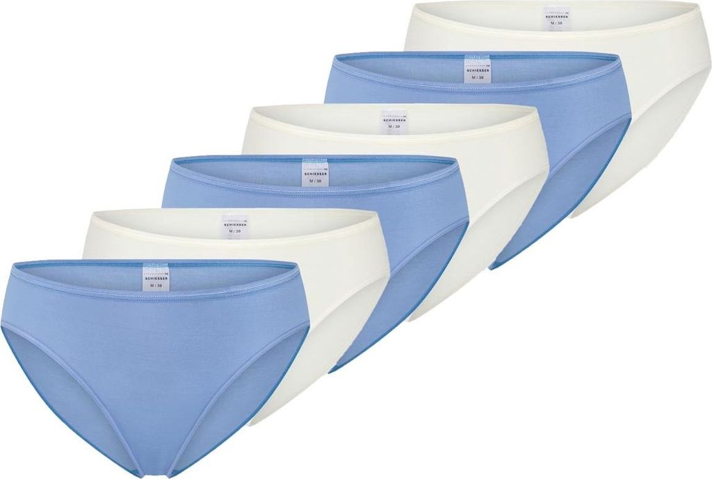 Schiesser 6er Pack Modal Essentials Tai Slip Weicher, feiner Bundgummi mit Glanzgarn-Details, Formstabiles, temperaturausgleichendes Material, Soft...