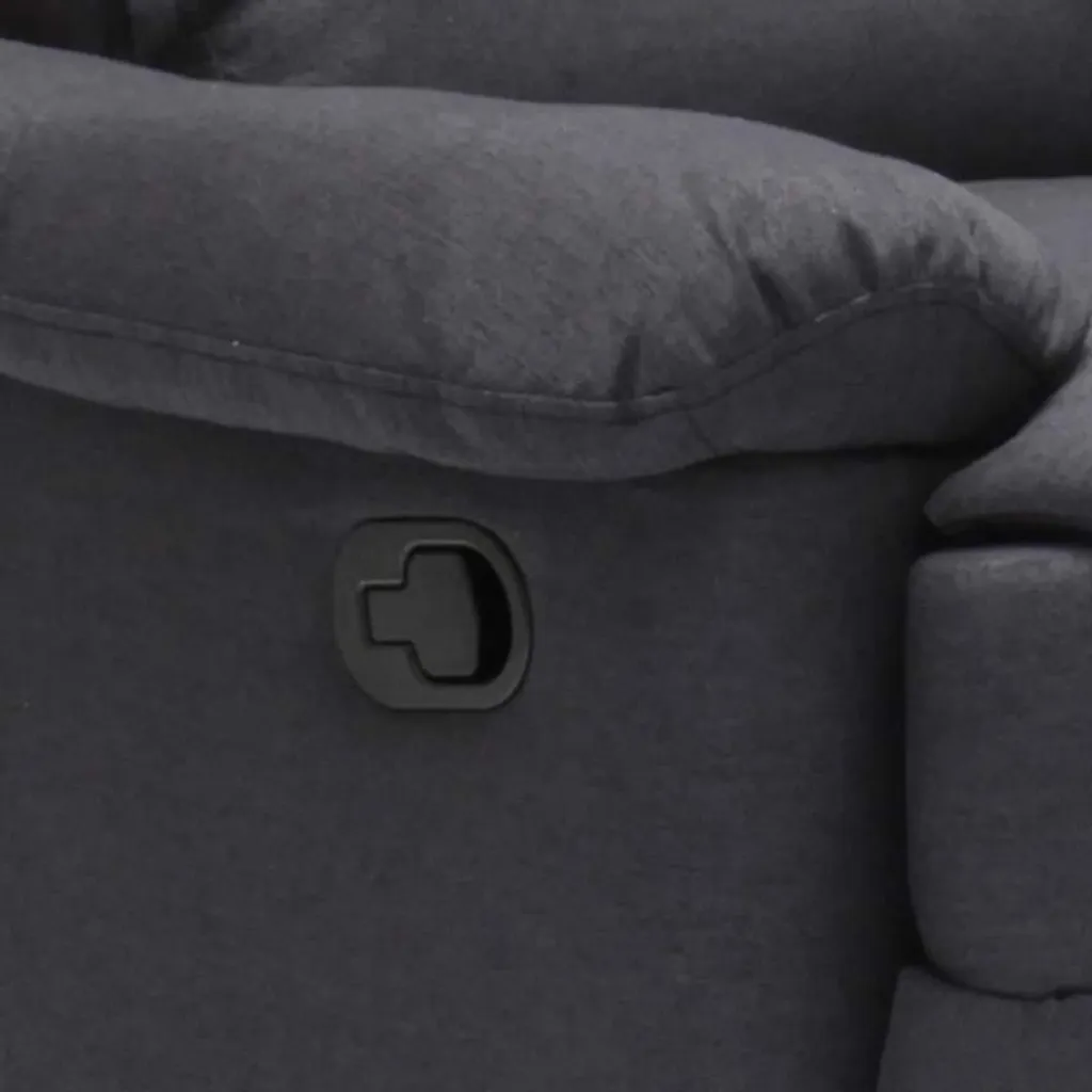 Fauteuil à bascule pliable Sofia Noir avec repose-pieds design chic - 5