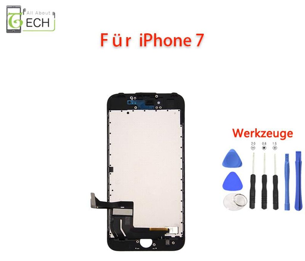 Für iPhone 7 4.7 Schwarz LCD Display Touchscreen RETINA HD Produktbild 