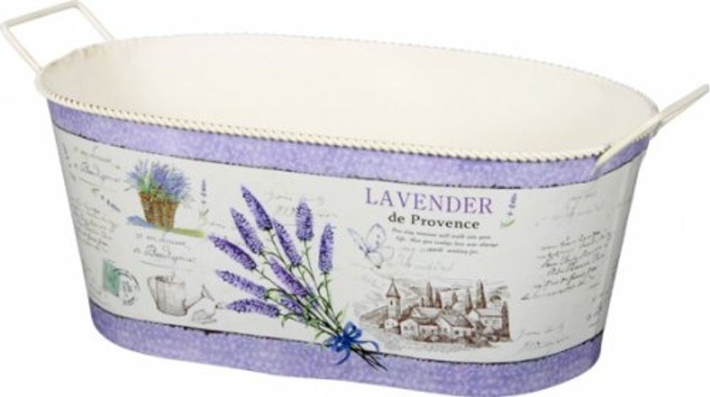 Cassapanca LAVENDER DE PROVENCE in metallo 30x19x13cm Immagine del prodotto 