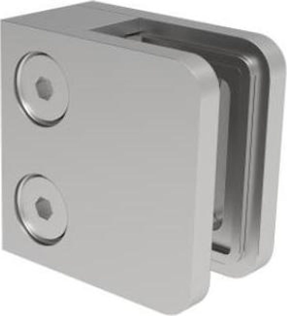 Glasklemmen ZAMAK Glashalter 6mm Glas Bl Produktbild 