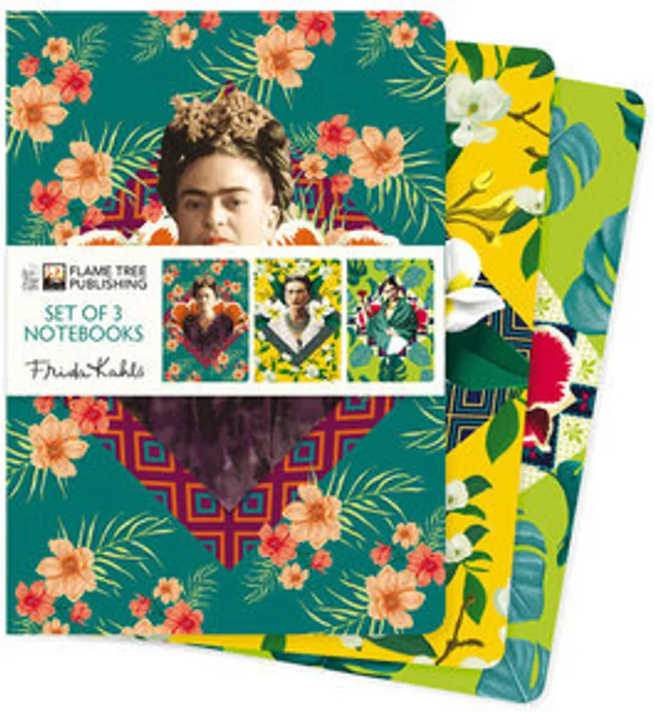 Taccuini Frida Kahlo Set da 3 | Quaderni A5 per Bullet Journal e Arte