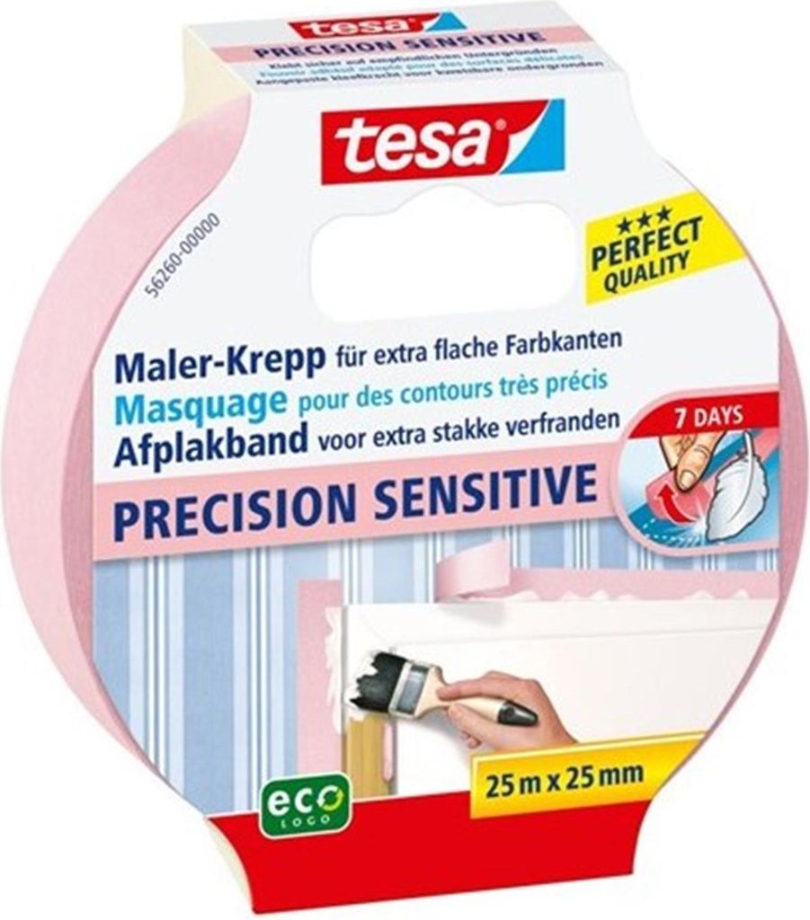 TESA 56260, Maler-Abdeckband, Papier, Pink, weich, Produktbild 