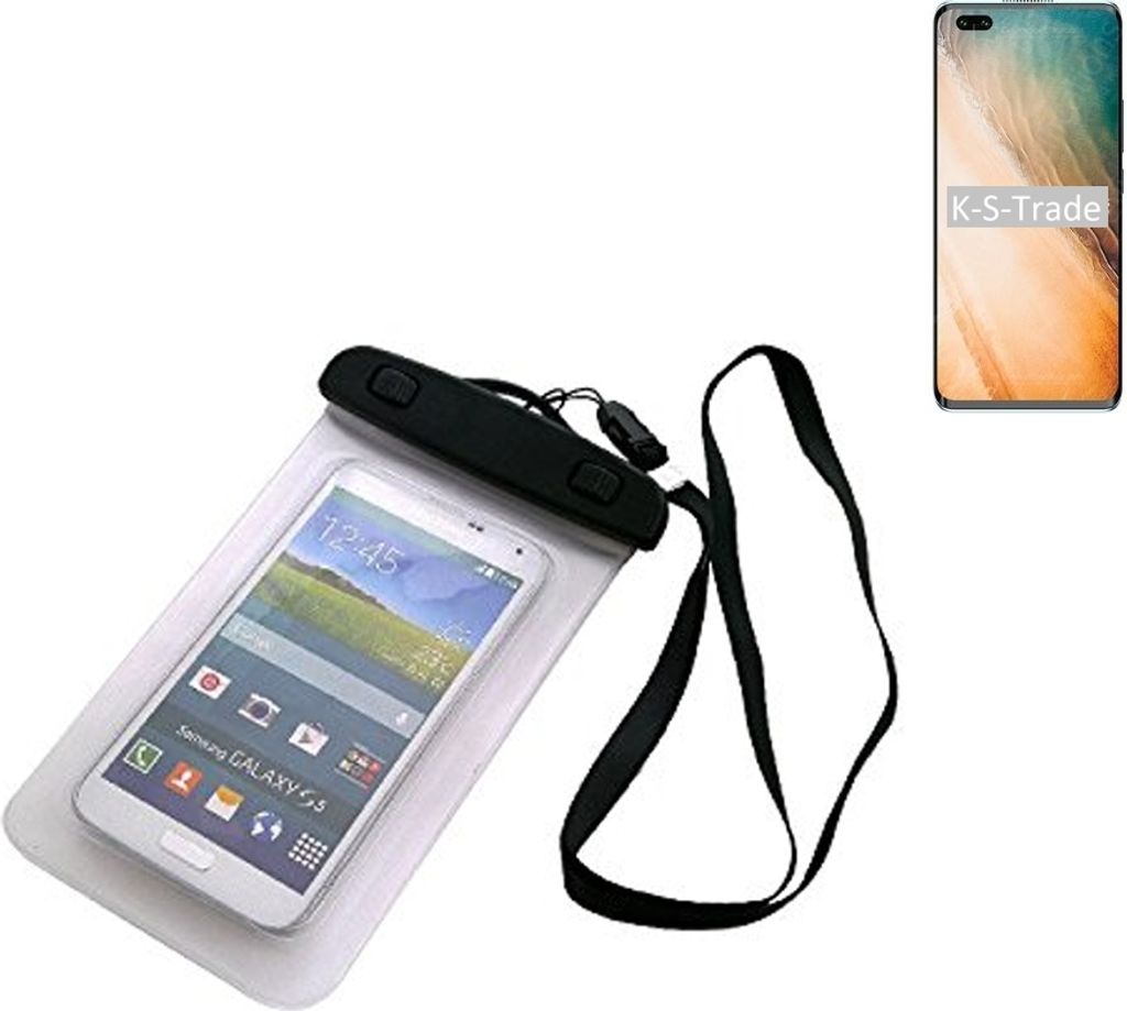 K-S-Trade Schutz Hülle Handy Hülle Kompatibel mit HiSense Infinity H60 5G Beach Bag wasserdicht 16cm x 10cm Schutzhülle Staub Sand Flachwasser