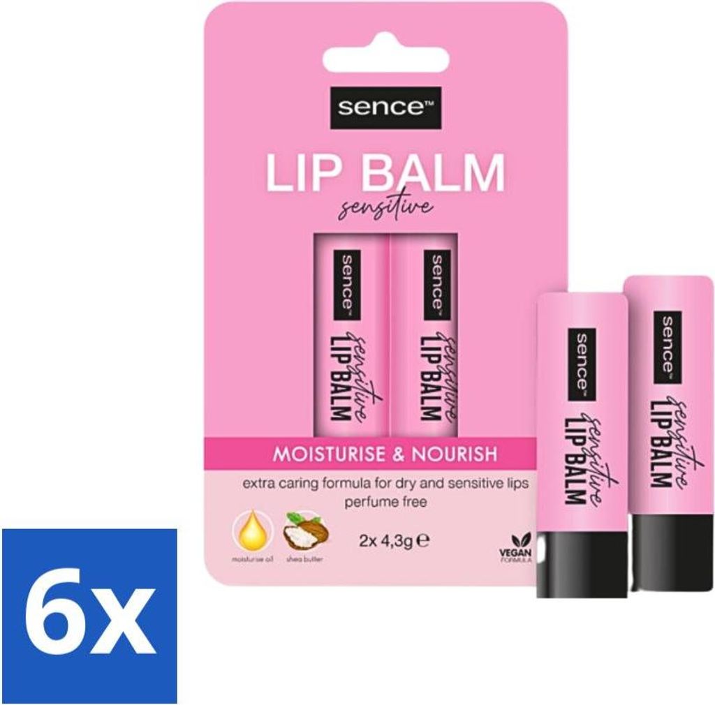 Sence Lippenbalsam Sensitiv 2 Stück - Vorteilspack - 6 Stücke