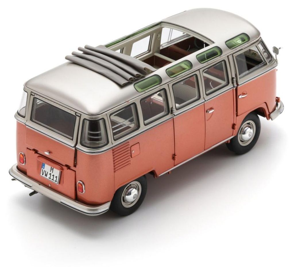 Schuco 451180007 - 1:18 VW T1 Samba 1962 Ora./Metallgrau DC Produktbild 