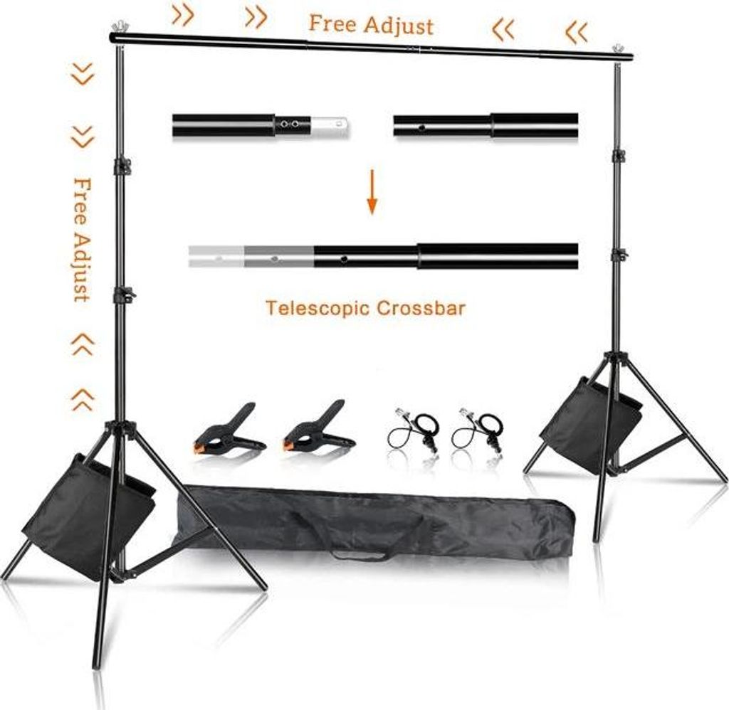 Fotografie Hintergrundständer, tragbar, Tragetasche, Neuer flexibler Sandsack, 2,6Mx3M
