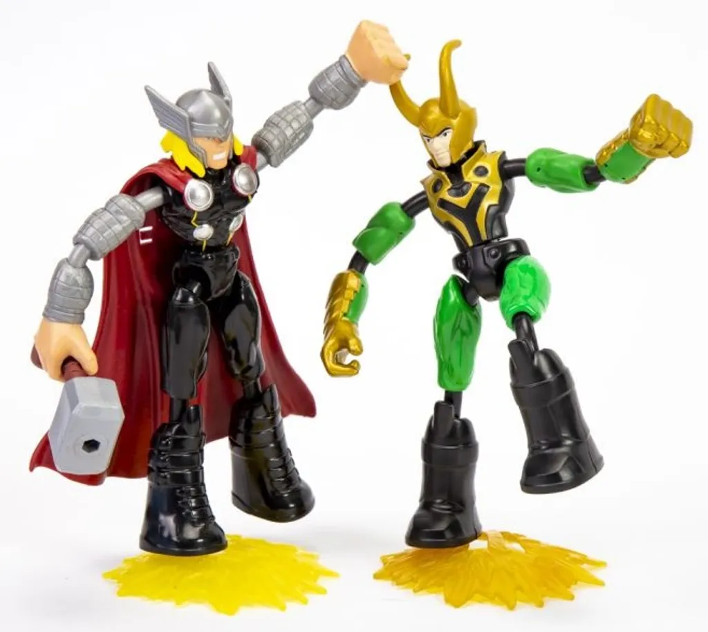Figurines Hasbro Marvel Avengers Bend and Flex Thor Vs Loki E8932 - 13