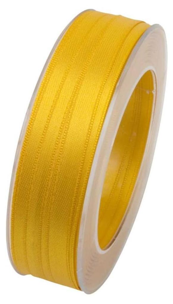 Goldina Doppelsatin Stoffband gelb 10mmx25m Packung 1 Stück