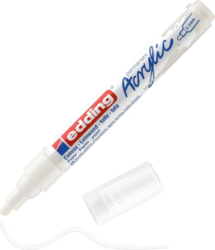 Offerta 10x edding 5100 Bianco Traffico Pennarello Acrilico Punta Media