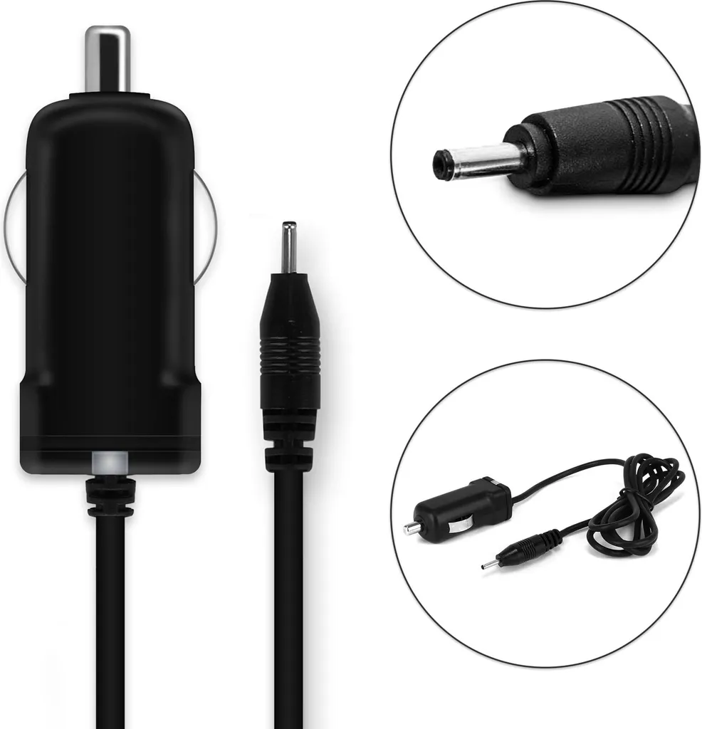 subtel Caricatore 2.0mm da auto 1.1m compatibile con cavo ricarica da 0.5A / 500mA 5V per telefono cellulare smartphone da accendisigari