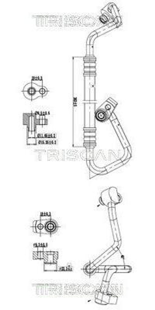 TRISCAN Hochdruckleitung und Niederdruckleitung Klimaanlage 9010 16008 für FORD FOCUS III Turnier