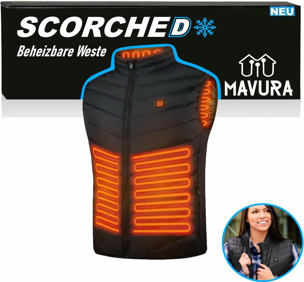 SCORCHED Premium Heizjacke Heizweste Beheizbare Weste