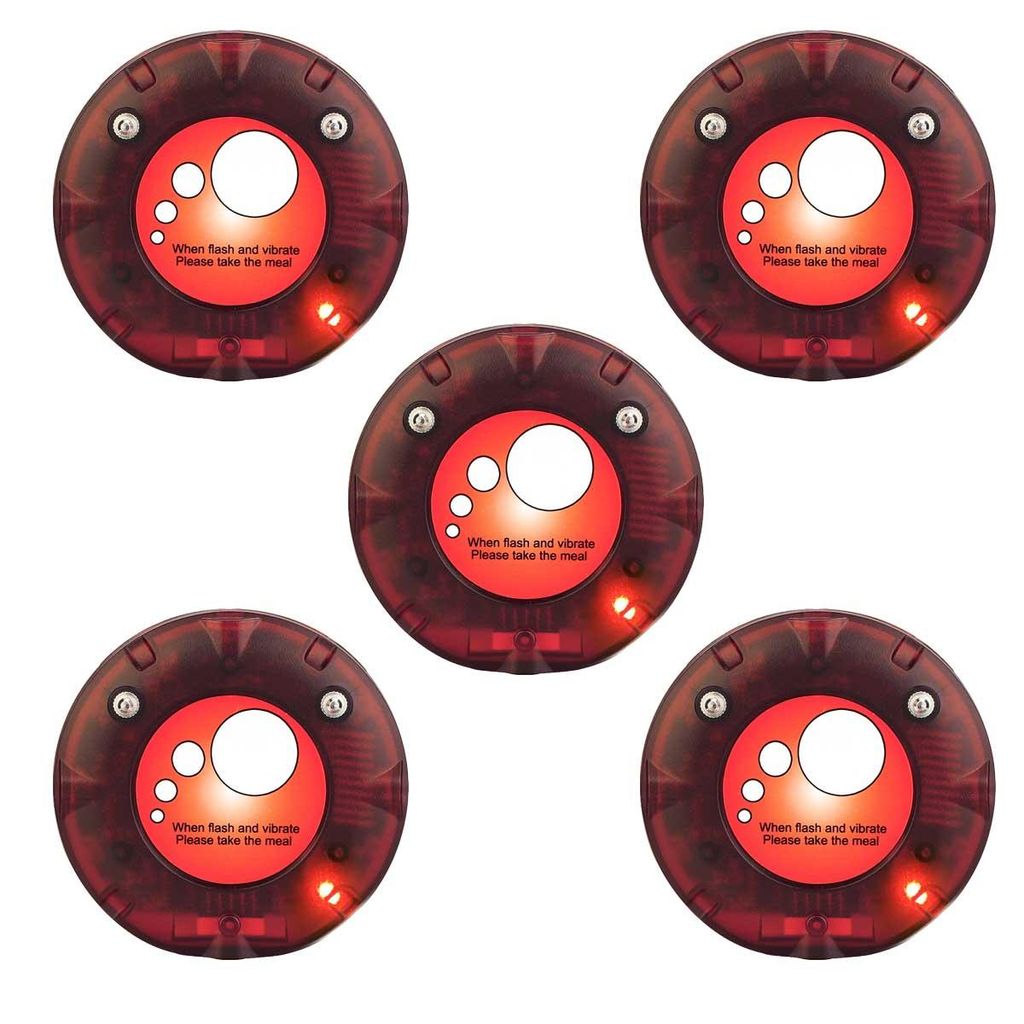 Retekess TD158 Ersatz-Pager, IP33 wasserdicht, 5er-Pack, Produktbild 
