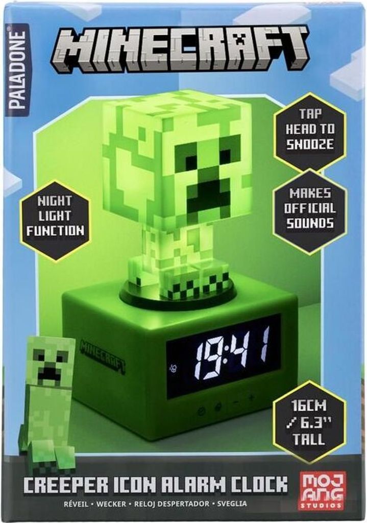 Paladone Creeper Icon, Digitální budík, Minecraft, Creeper, Obrázek produktu 