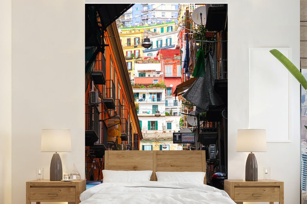 MuchoWow Fototapete für Wohnzimmer oder Schlafzimmer Wandtapete Vinyl Motivtapete Fahrspur in Italien - 180x280 cm - Wallpaper