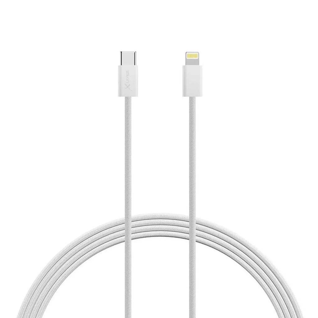 Câble de charge USB-C blanc de 2m XLAYER pour smartphone et tablette PC