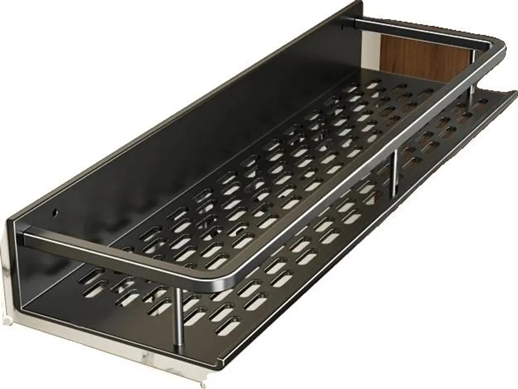 Portaspezie Nero Robusto 40cm da Parete | Qualità Italiana Impermeabile