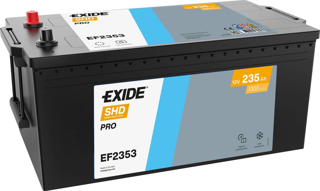 Exide EF2353 Power Pro 12V 235Ah 1300A LKW Batterie
