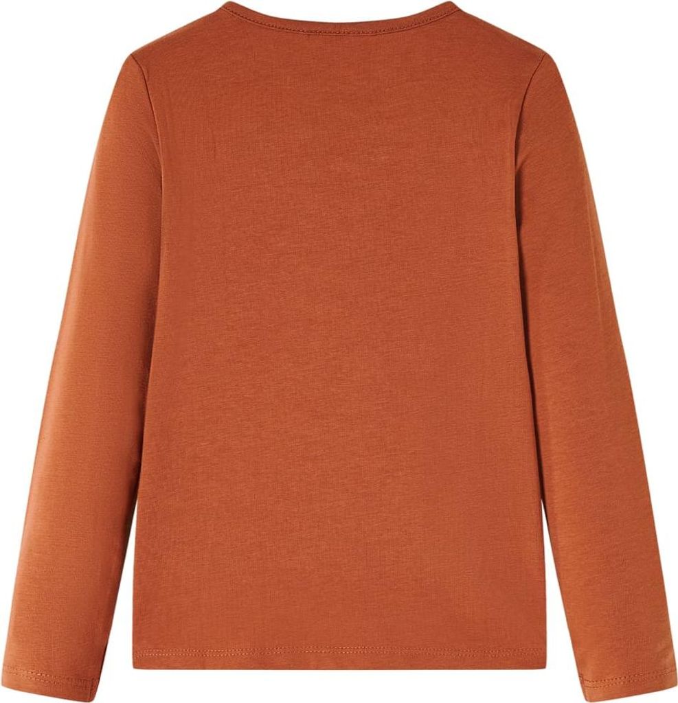 vidaXL Kinder-Langarmshirt Cognac 128 Produktbild 