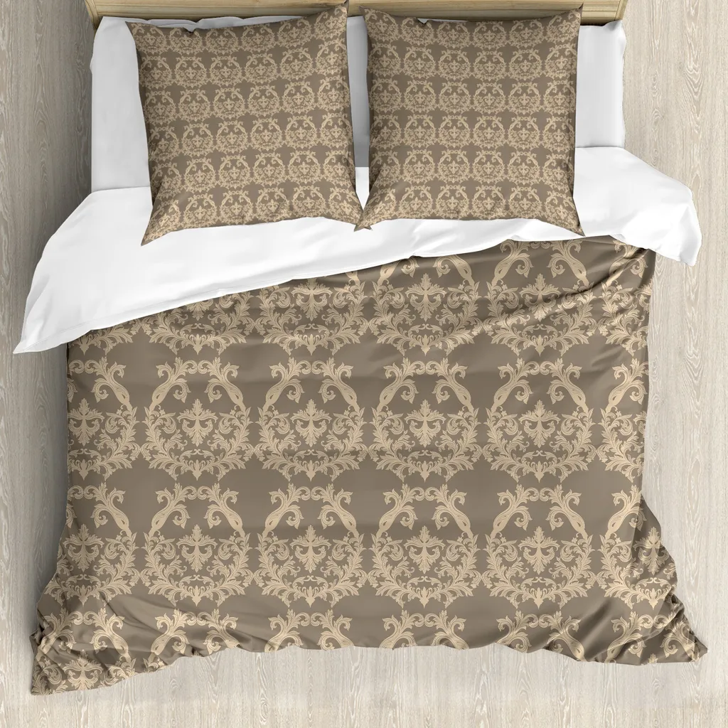 Copripiumino ABAKUHAUS Barocco Moderno: Eleganza Tortora 155x220 cm