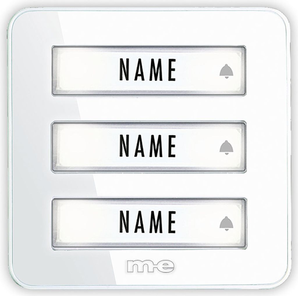 Sender Bell-203.3 TX für Funk-Türglocke 3-Fam.Haus weiß