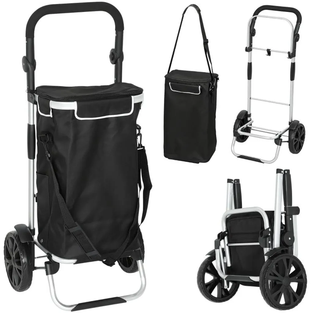 Chariot de courses pliable Zimilo : fini les sacs lourds avec 40L