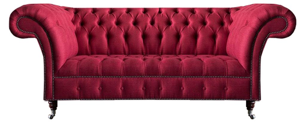 Luxus Rosa Wohnzimmersofa Dreisitzer Sofa Couch Textil Polstermöbel