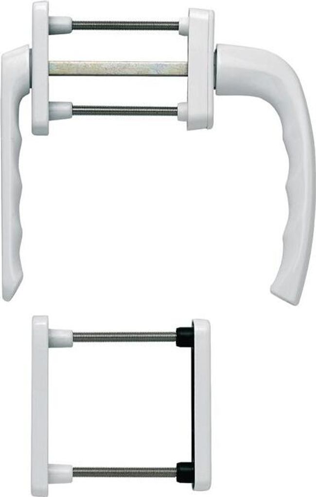 Hoppe Balkontürgarnitur New York 099KH / 961N / U10 / 0810 / 962NS / PNS Lochung PZ VK 7mm F9016 - 3273952