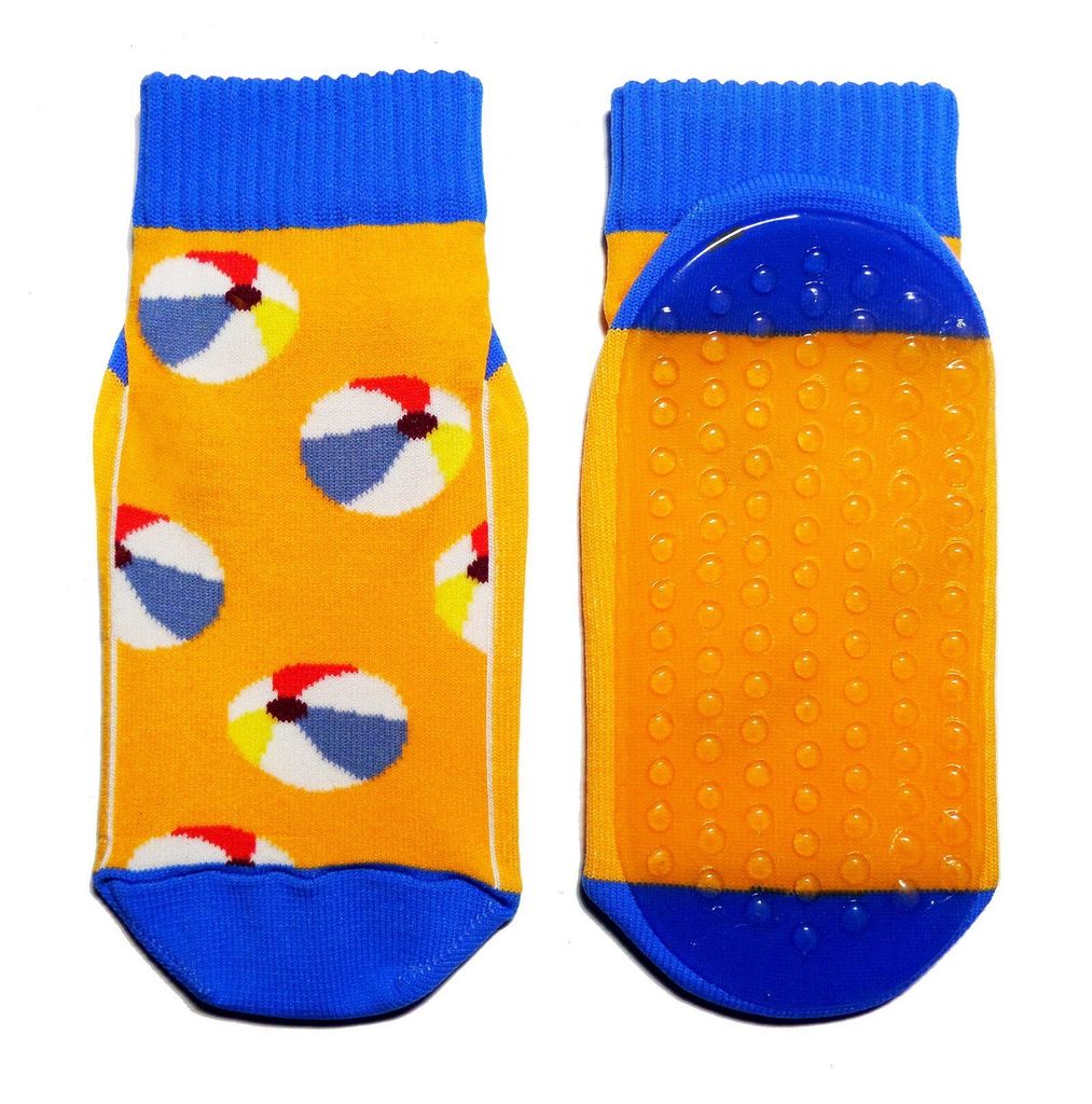 Kinder ABS-Strandsocken mit Polyester Strandbälle Orange Größe 31-34