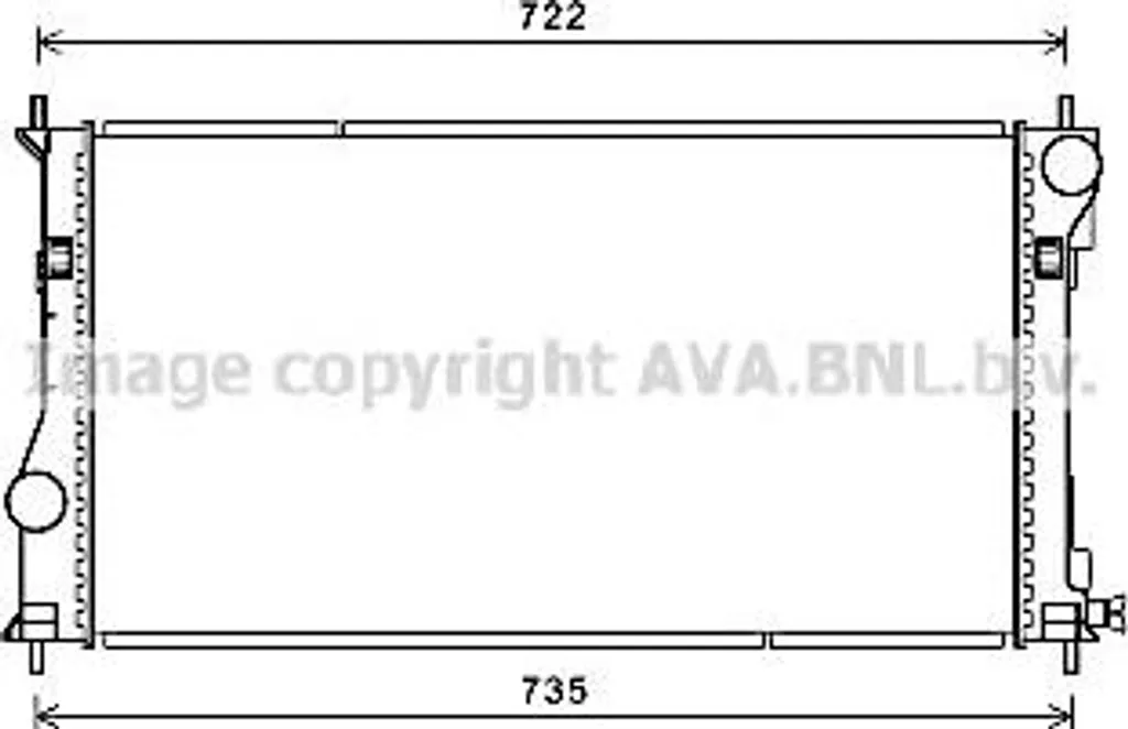 Radiateur de refroidissement moteur pour Toyota GT 86 - Modèle AVA TO2688