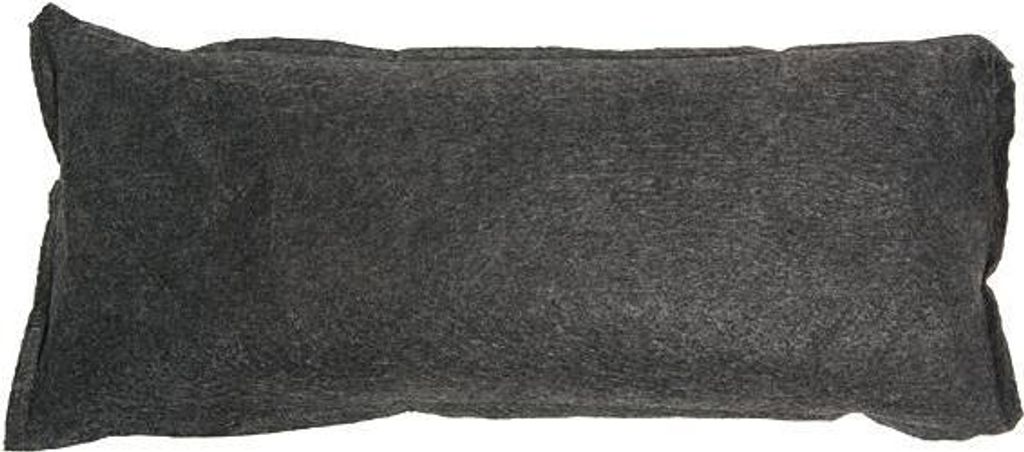 A dark gray, rectangular desiccant bag.