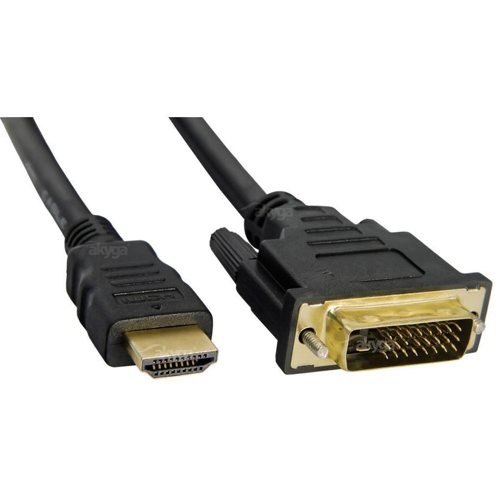 Akyga AK-AV-11 DVI-D M - HDMI M 1,8m Kabel schwarz