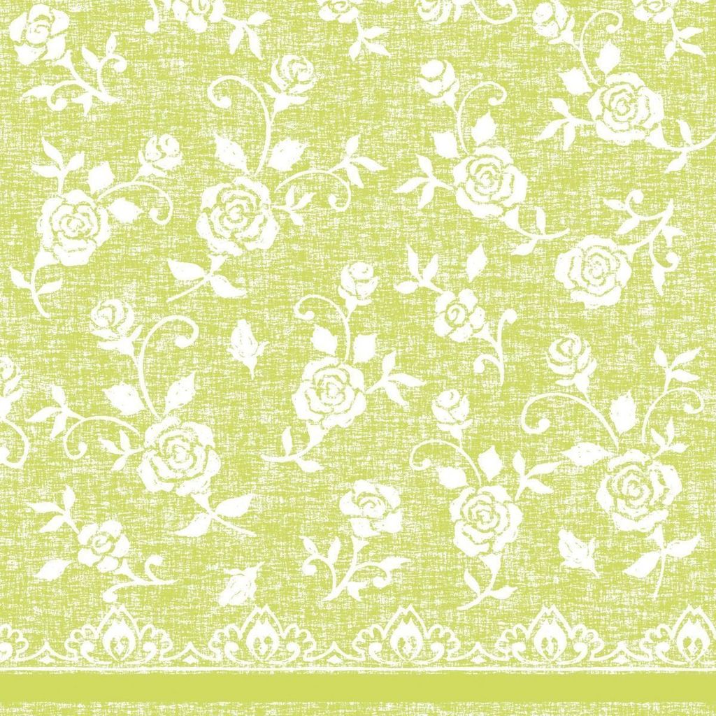 Airlaid Serviette Lace in Limette, 40 x 40 cm, 50 Stück - Mank