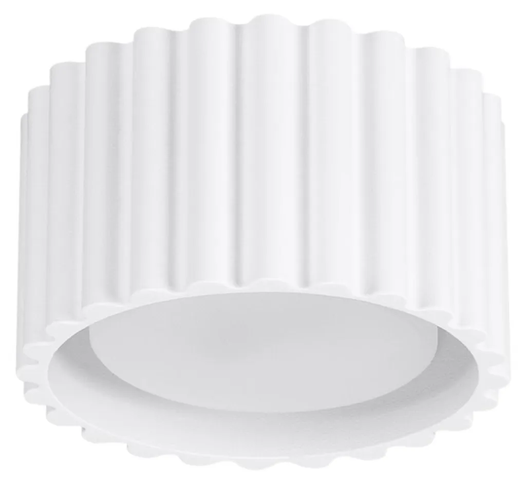 Luminaire cubique blanc AURA 1 aluminium Gx53 10W compact et élégant
