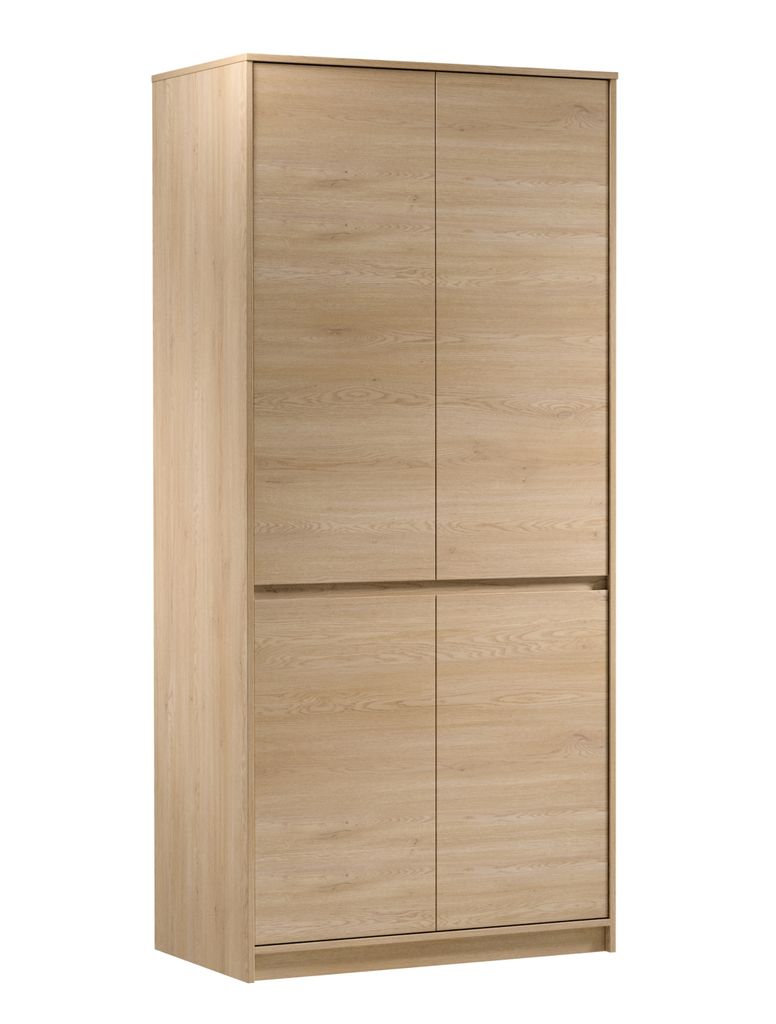 AX LIVING Schlafzimmer Schrank Mormanno S4T – 91 cm, Eiche Produktbild 