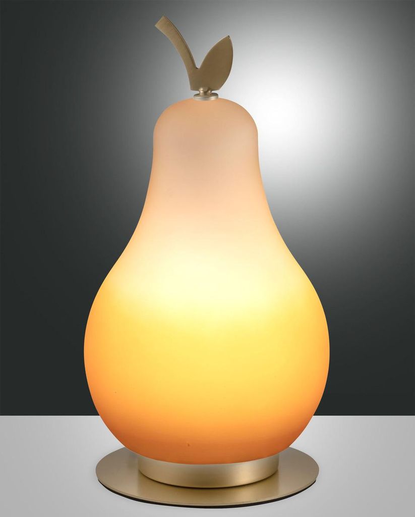 Fabas Luce Wilma LED Tischleuchte 8W dimmbar warmweiß Orange / Messing satiniert 3763-30-170