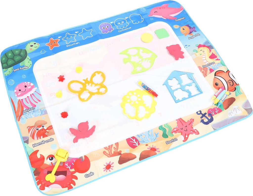 Wasser-Doodle-Matte für Kinder, wiederverwendbar, groß, zum Malen, Schreiben, Lernen, Spielzeug mit Stiften