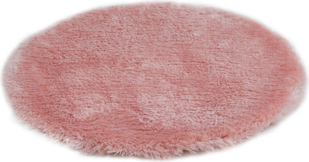 Sitzkissen 4er Set 40 cm Rosa rund Kunstfell Fellimitat Produktbild 3