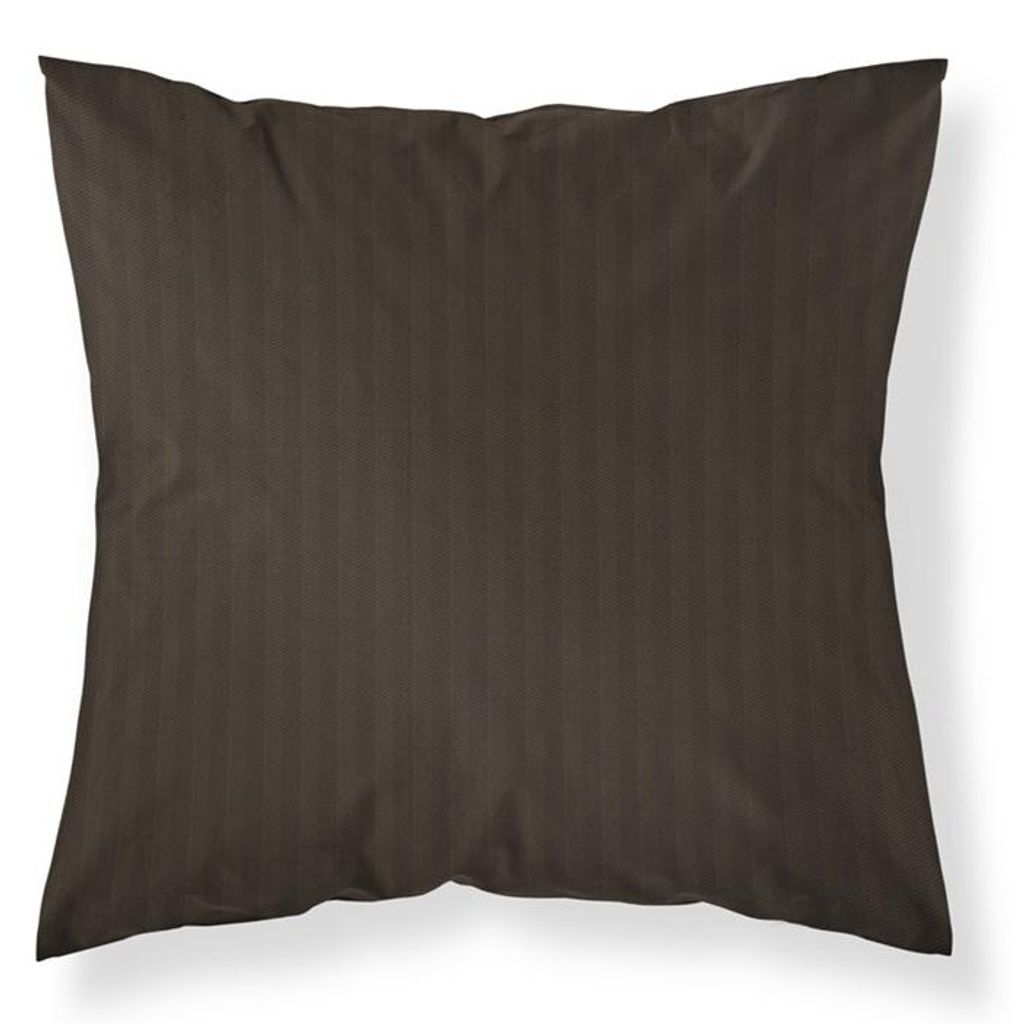 Kissenbezug, Schlafkissenbezug, Damast, 100% Baumwolle, Streifen 40x40 Dunkelbraun