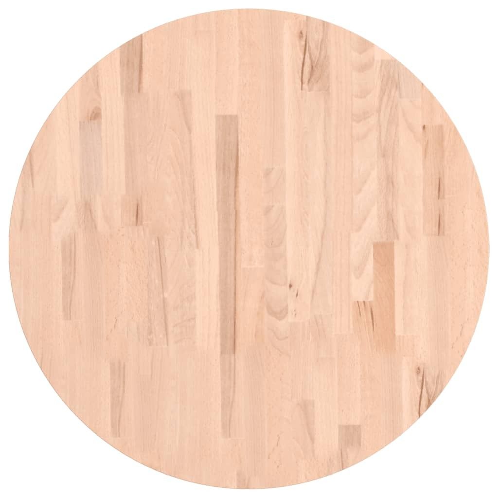 vidaXL Tischplatte Ø70x4 cm Rund Massivholz Buche