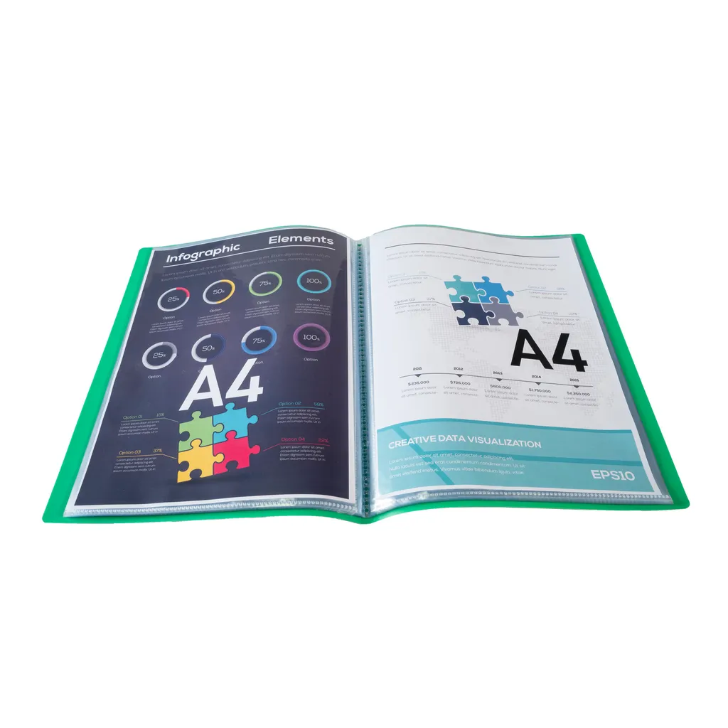 Exacompta 8x Protège-documents PP 160 vues A4 Vert clair 8883E