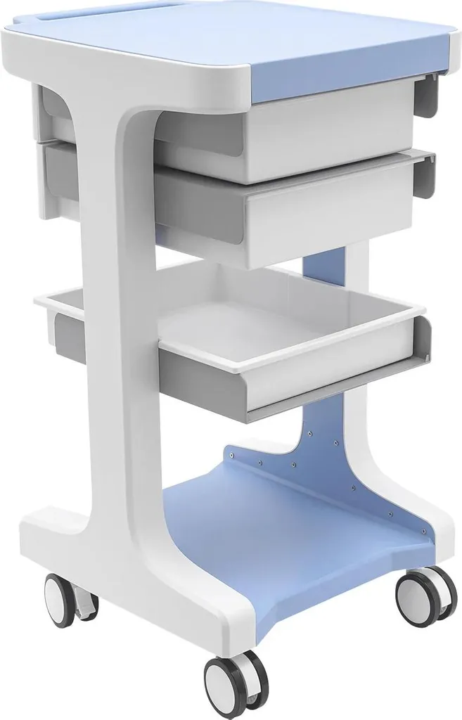 Chariot utilitaire bleu en ABS anti-rayure contre le désordre