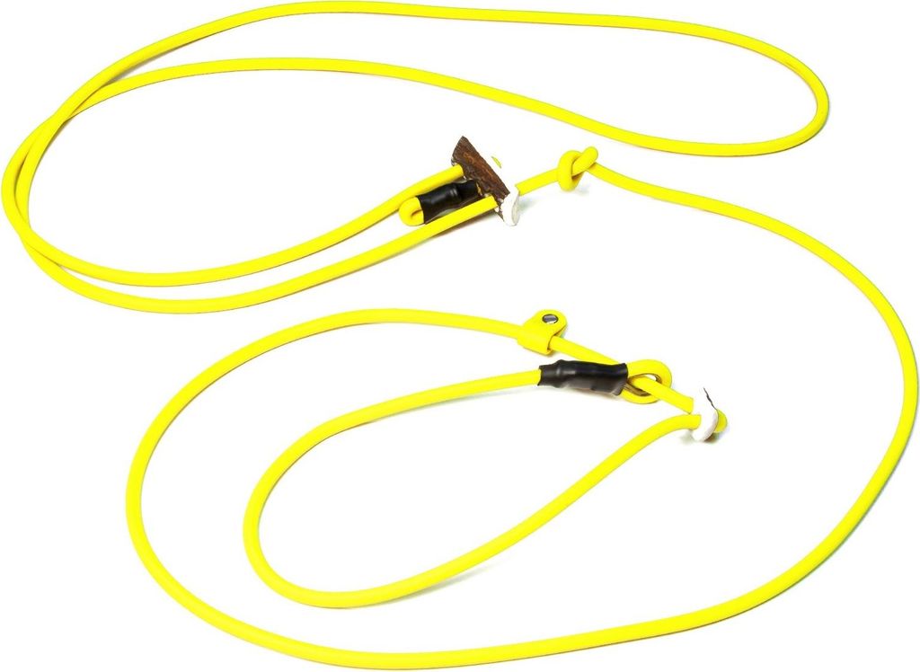 Mystique Biothane Hunting Profi lautlos Umhängeleine 280cm Moxon 8mm neon gelb Moxon mit Zugbegrenzung