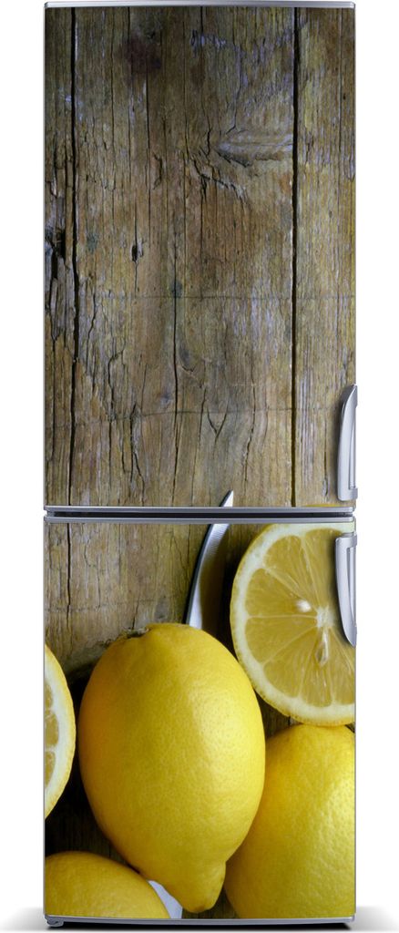 Tulup Kühlschrankdekoration - Magnetmatte - 60 cm x 180 cm - Magnet auf dem Kühlschrank - Zitronen
