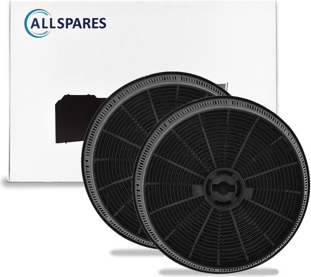 AllSpares Aktivkohlefilter (x2) für Dunstabzugshauben geeignet für Respekta MIZ