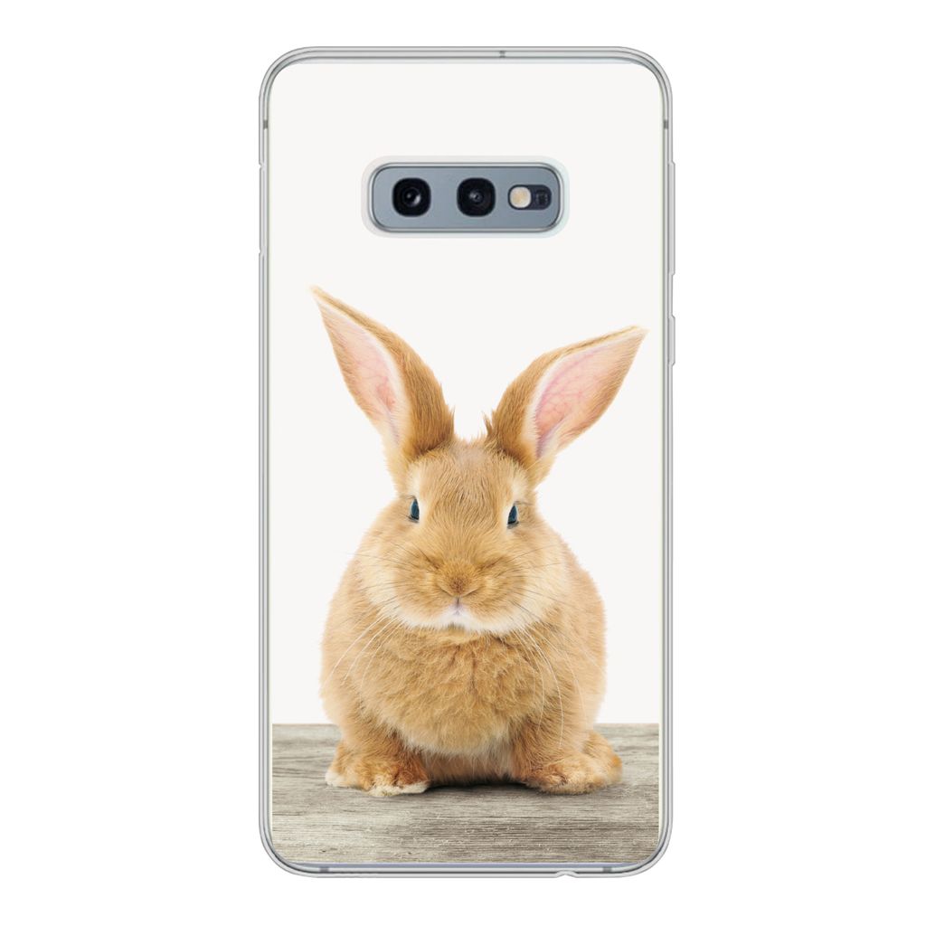 MuchoWow Handyhülle Schutzhülle Hülle für Samsung Galaxy S10e Kaninchen - Babykaninchen - Tiere - Kinder - Mädchen - Jungen Silikon Softcase...