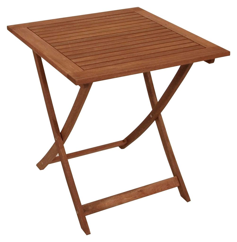 Klapptisch Holztisch quadratisch aus Eukalyptusholz Produktbild 