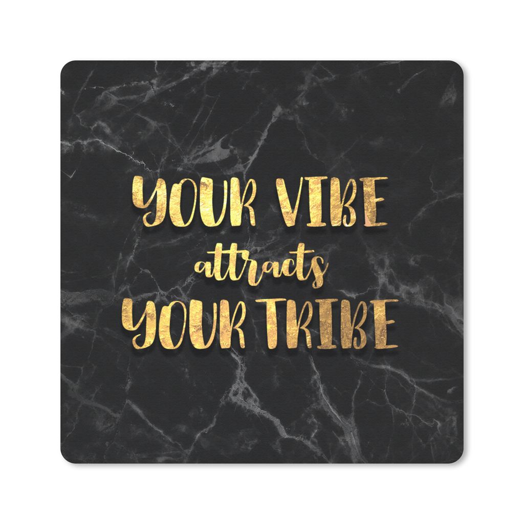 MuchoWow Mauspad Mousepad Zitate - Sprichwörter - Gold - Marmor 20x20 cm - Mousepads - Maus Mat - Pad - Mausunterlage - Desk Mat - Bureauartikeln